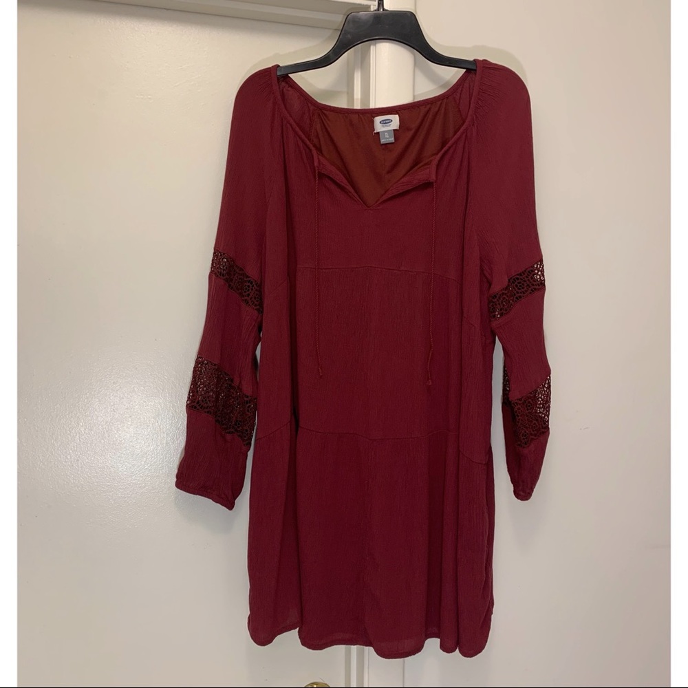 Lace-Sleeved Dress